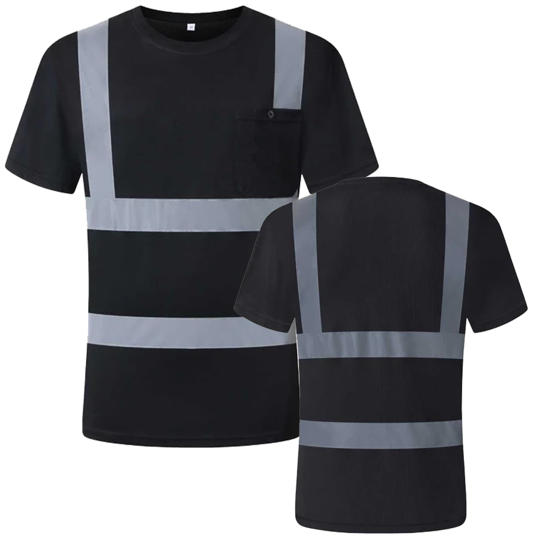 Hi-Vis Reflective Safety Shirt Short Sleeve, Crew Neck