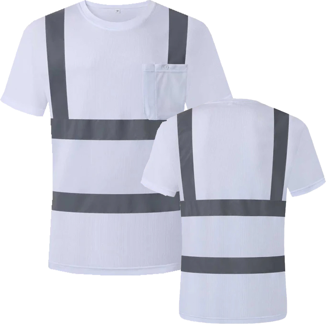 Hi-Vis Reflective Safety Shirt Short Sleeve, Crew Neck